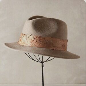 Anthropologie Eugenia Kim Harper Feather Trim Rancher